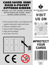 Lade das Bild in den Galerie-Viewer, Platin Benters Protection Cardsaver 4-Pocket Semi Rigid Zippered Binder - Poke Planet