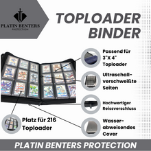 Lade das Bild in den Galerie-Viewer, Platin Benters Protection Toploader 9-Pocket Zippered Binder - Poke Planet