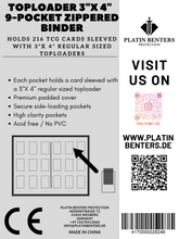 Lade das Bild in den Galerie-Viewer, Platin Benters Protection Toploader 9-Pocket Zippered Binder - Poke Planet