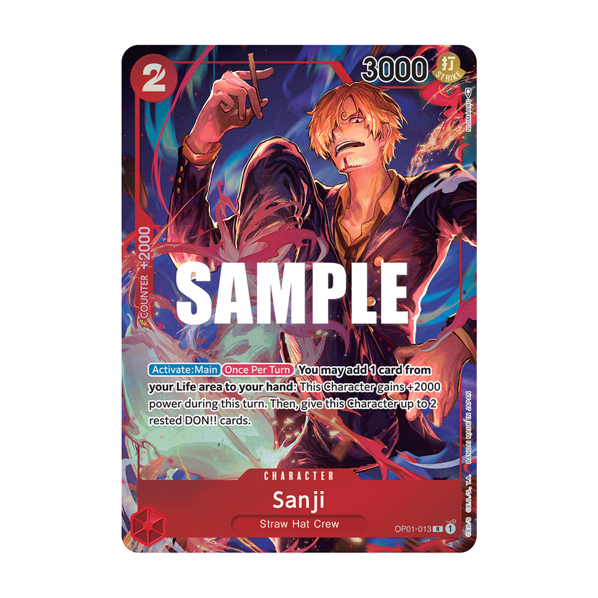 Sanji OP01-013 Alternate Art OP01-013_p1 · Englisch · offizielles Referenzbild
