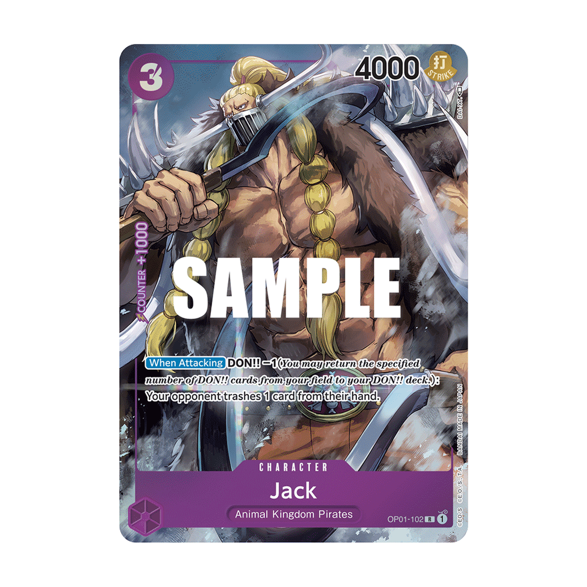 Jack OP01-102 Alternate Art OP01-102_p1 · Englisch · offizielles Referenzbild