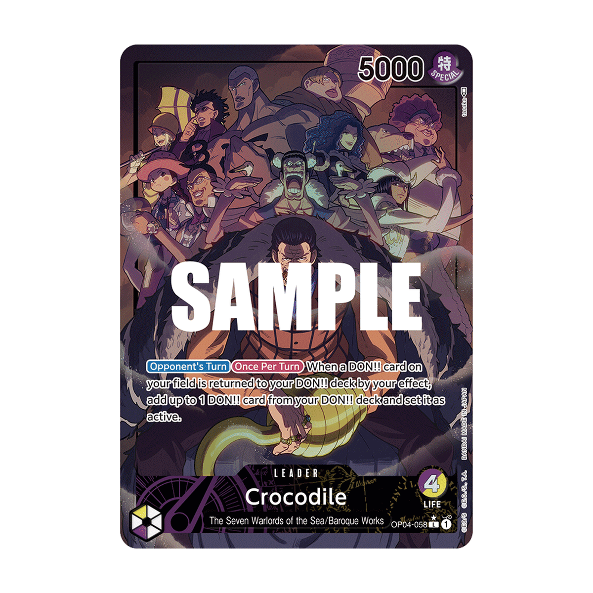 Crocodile OP04-058 OP04-058_p1 Englisch – offizielles Bandai-Referenzbild