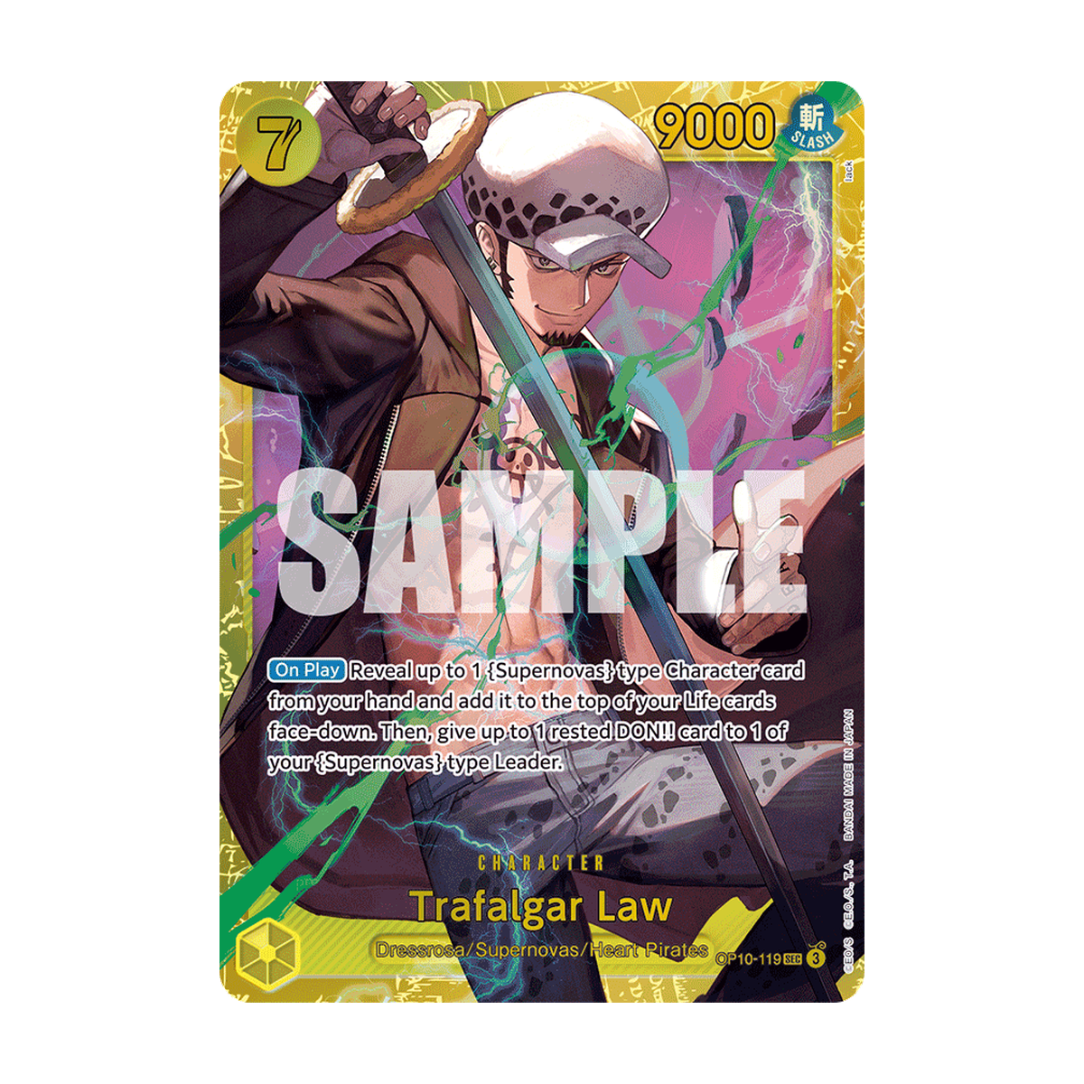Trafalgar Law OP10-119 OP10-119 Englisch – offizielles Bandai-Referenzbild