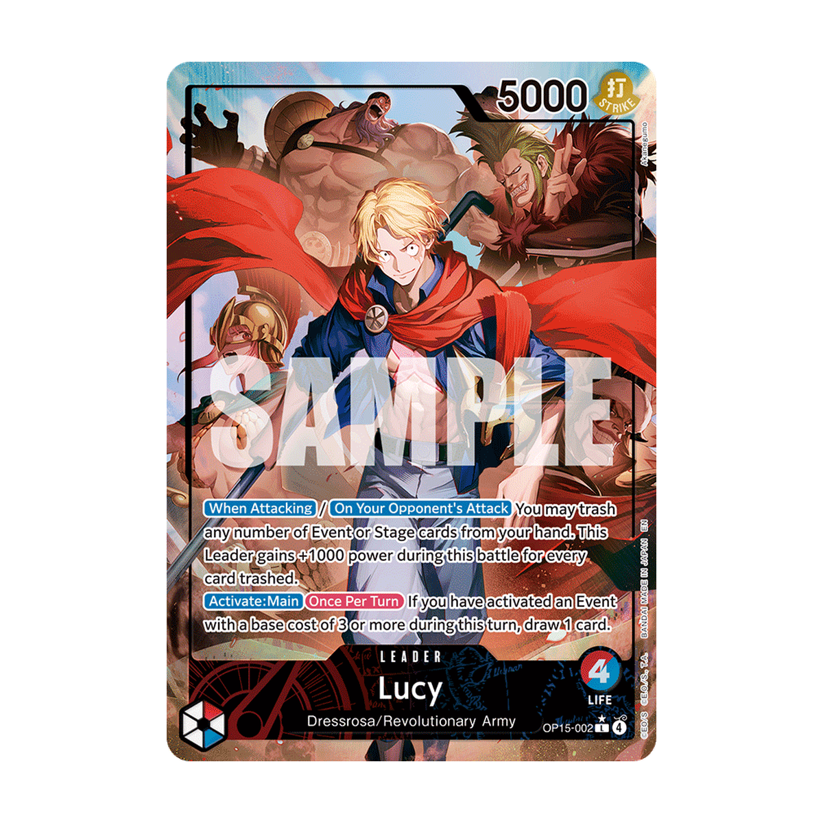 Lucy OP15-002 OP15-002_p1 Englisch – offizielles Bandai-Referenzbild