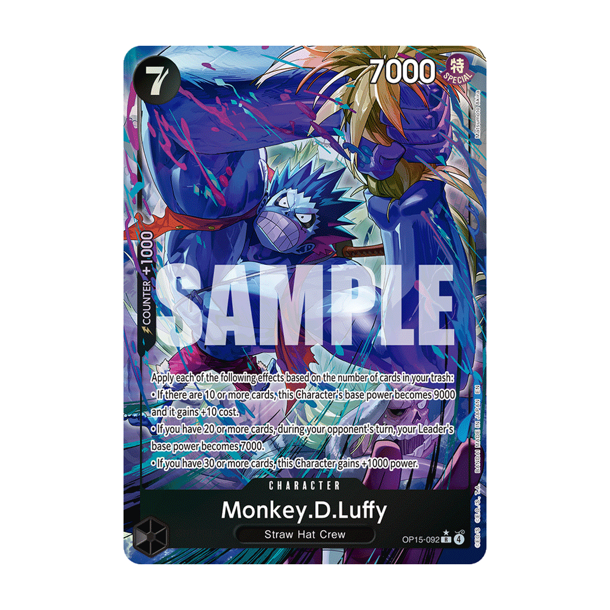 Monkey.D.Luffy OP15-092 OP15-092_p1 Englisch – offizielles Bandai-Referenzbild