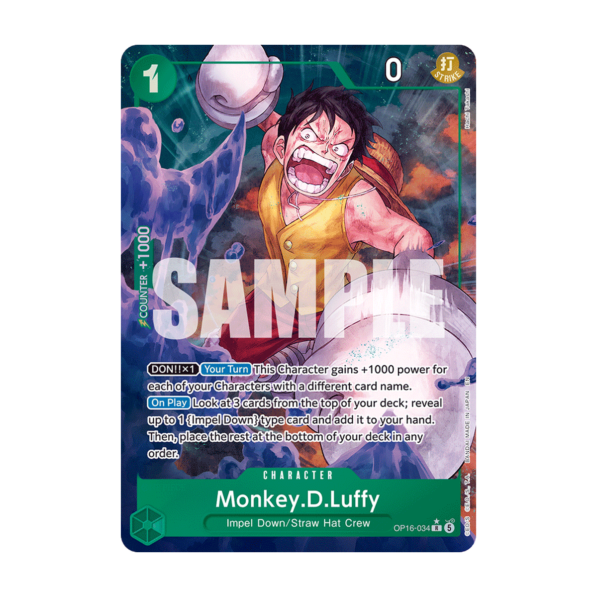 Monkey.D.Luffy OP16-034 OP16-034_p1 Englisch – offizielles Bandai-Referenzbild