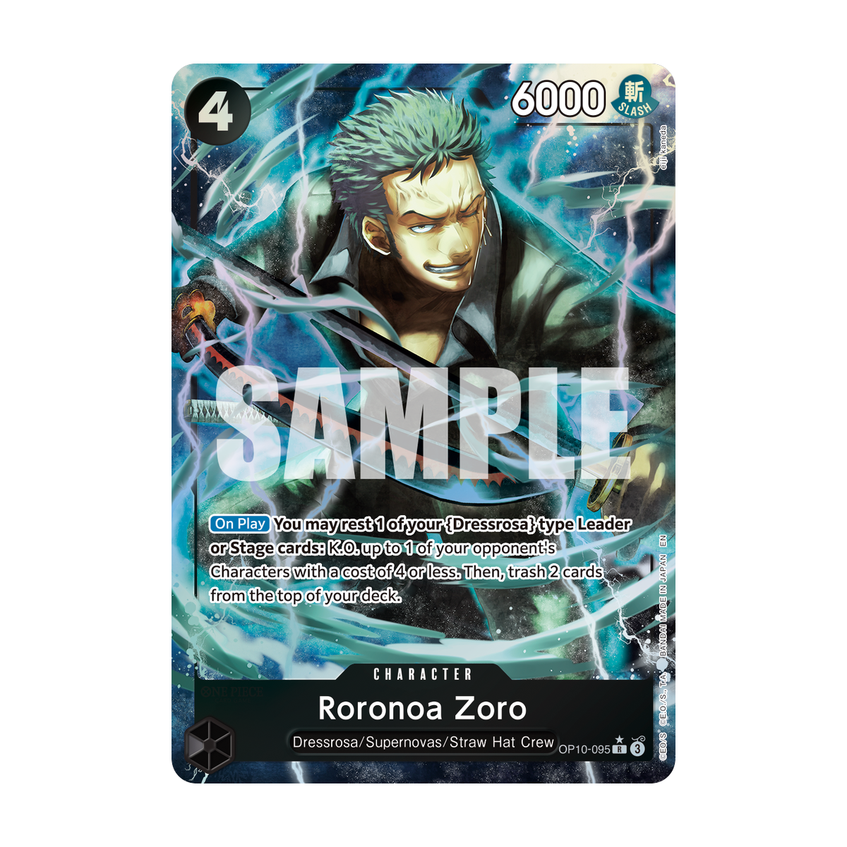 Roronoa Zoro OP10-095_p1 Englisch – offizielles Referenzbild