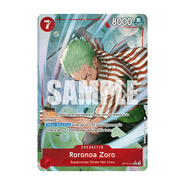 Roronoa Zoro OP14-015_p1 Englisch – offizielles Referenzbild