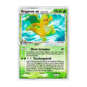 Dragoran ex δ 091/101 – EX Dragon Frontiers – Holo – Deutsch – Poor – Differenzbesteuerung nach § 25a UStG