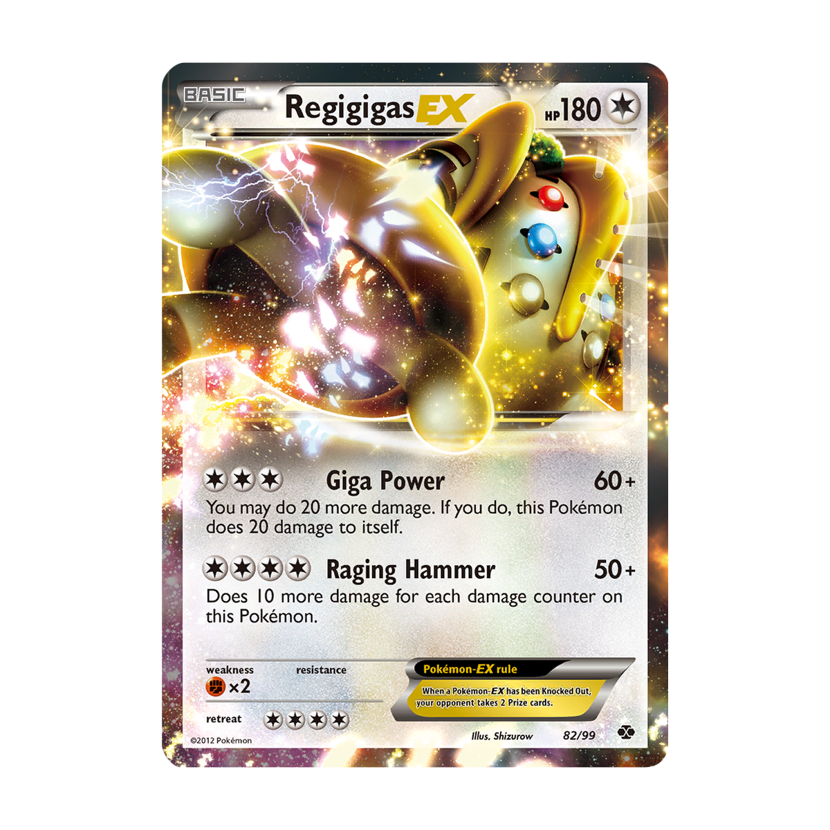 Regigigas-EX 82/99 Next Destinies – Englisch – Referenzbild