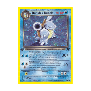 Dunkles Turtok – 1. Edition 3/82 – Team Rocket – Deutsch – Played – Differenzbesteuerung nach § 25a UStG
