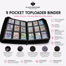 Lade das Bild in den Galerie-Viewer, Platin Benters Protection Toploader 9-Pocket Zippered Binder
