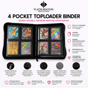 Platin Benters Protection Toploader 4-Pocket Zippered Binder