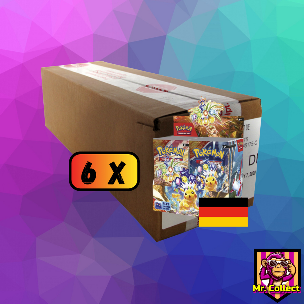 Pokemon  „Stürmische Funken“ Booster Box Case (6x Booster Boxen) Deutsch