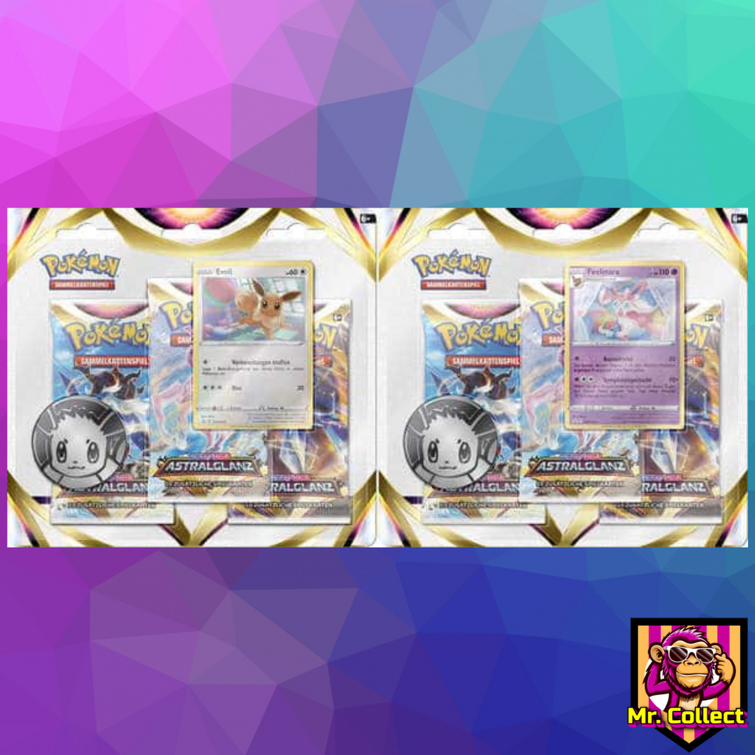 Pokemon Sword & Shield – Astral Radiance 3-Pack Blister (English, Eevee / Sylveon Promo)