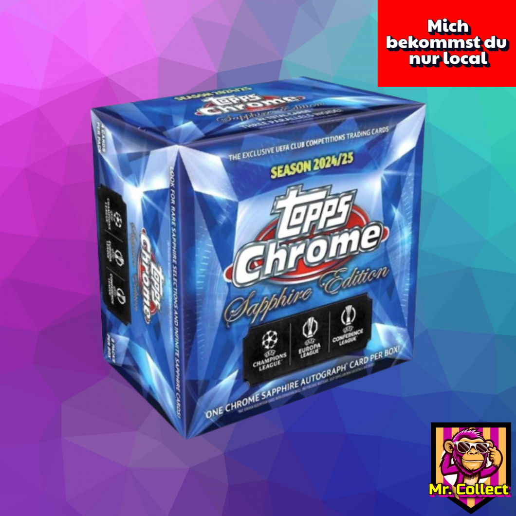 Topps Chrome Sapphire UEFA Club Competitions 2024/25 Hobby Box Differenzbesteuert nach §25 UStG