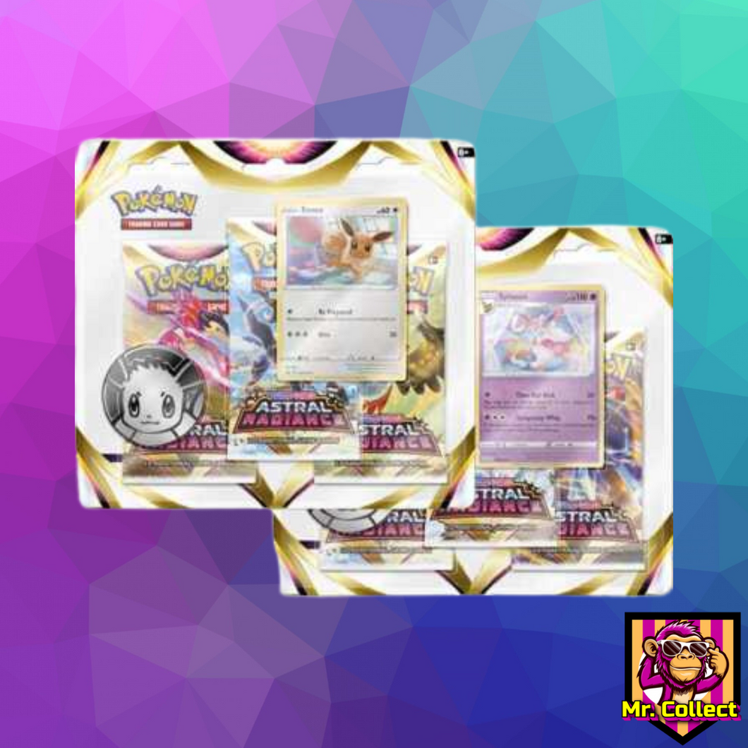 Pokemon Sword & Shield - Astral Radiance (Sylveon oder Eevee Promo) 3-Pack Blister Englisch