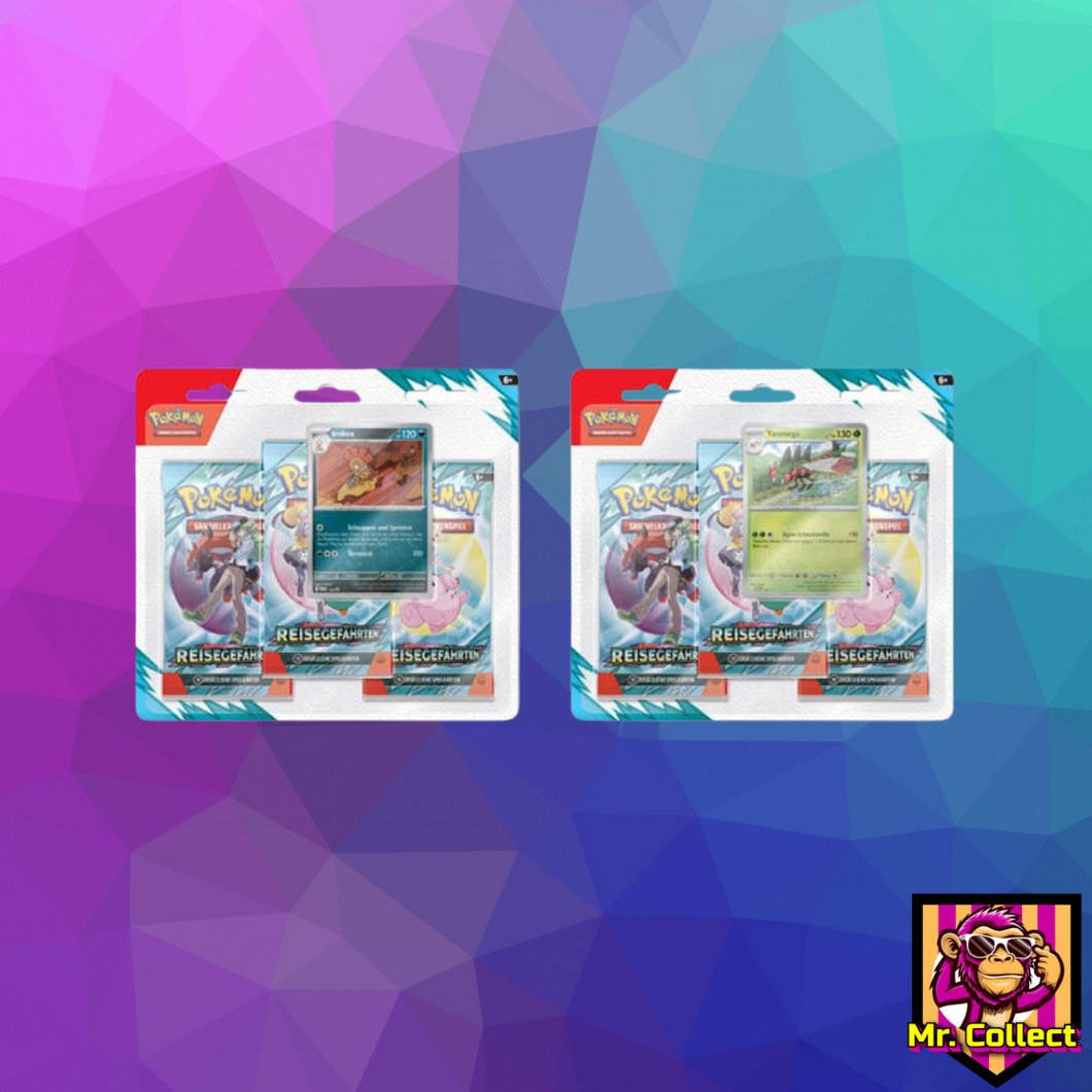 Pokemon Karmesin & Purpur: Reisegefährten 3-Pack Blister (Promo: Irokex oder Yanmega) Deutsch
