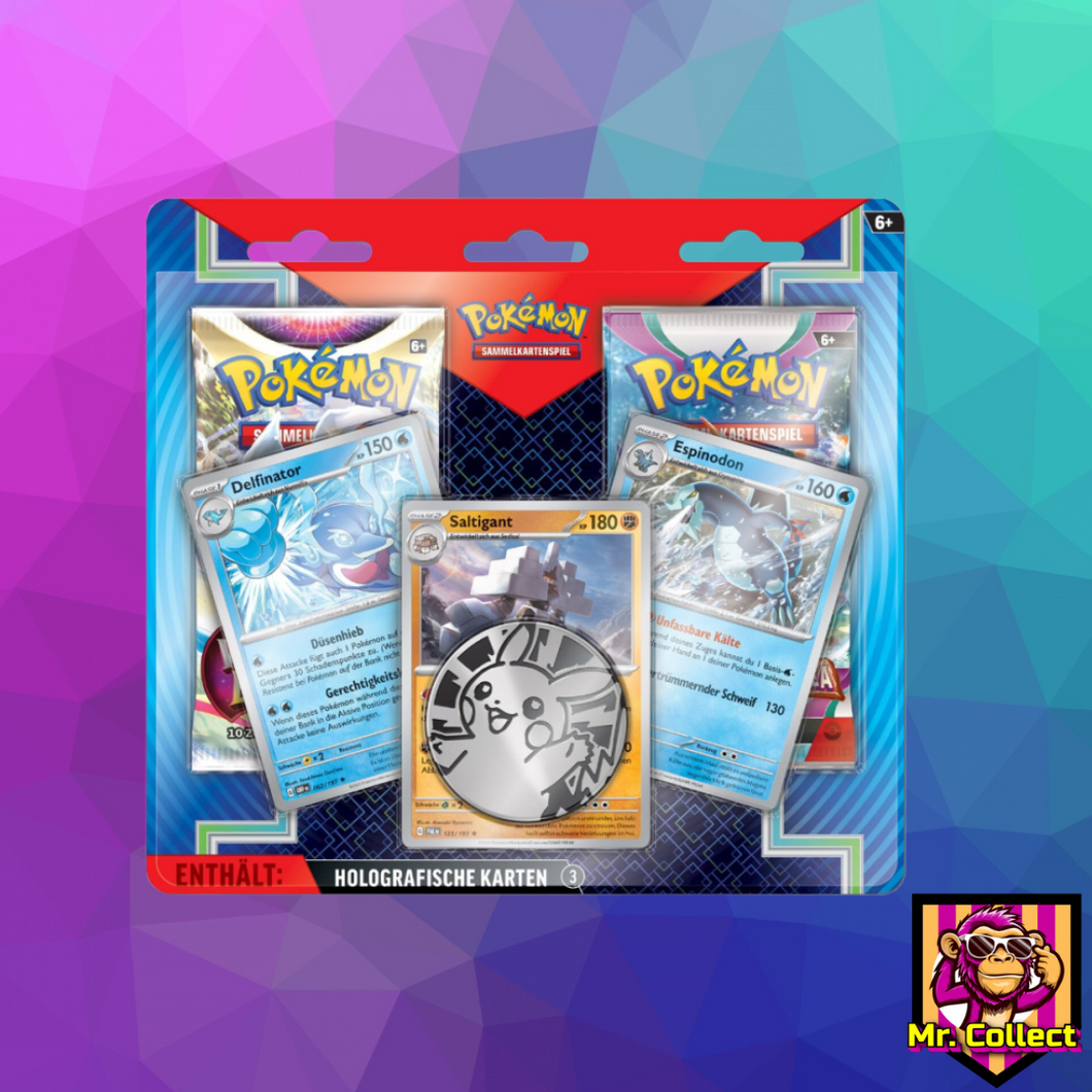 Pokemon Enhanced 2-Pack Blister mit Delfinator, Saltigant & Espinodon
