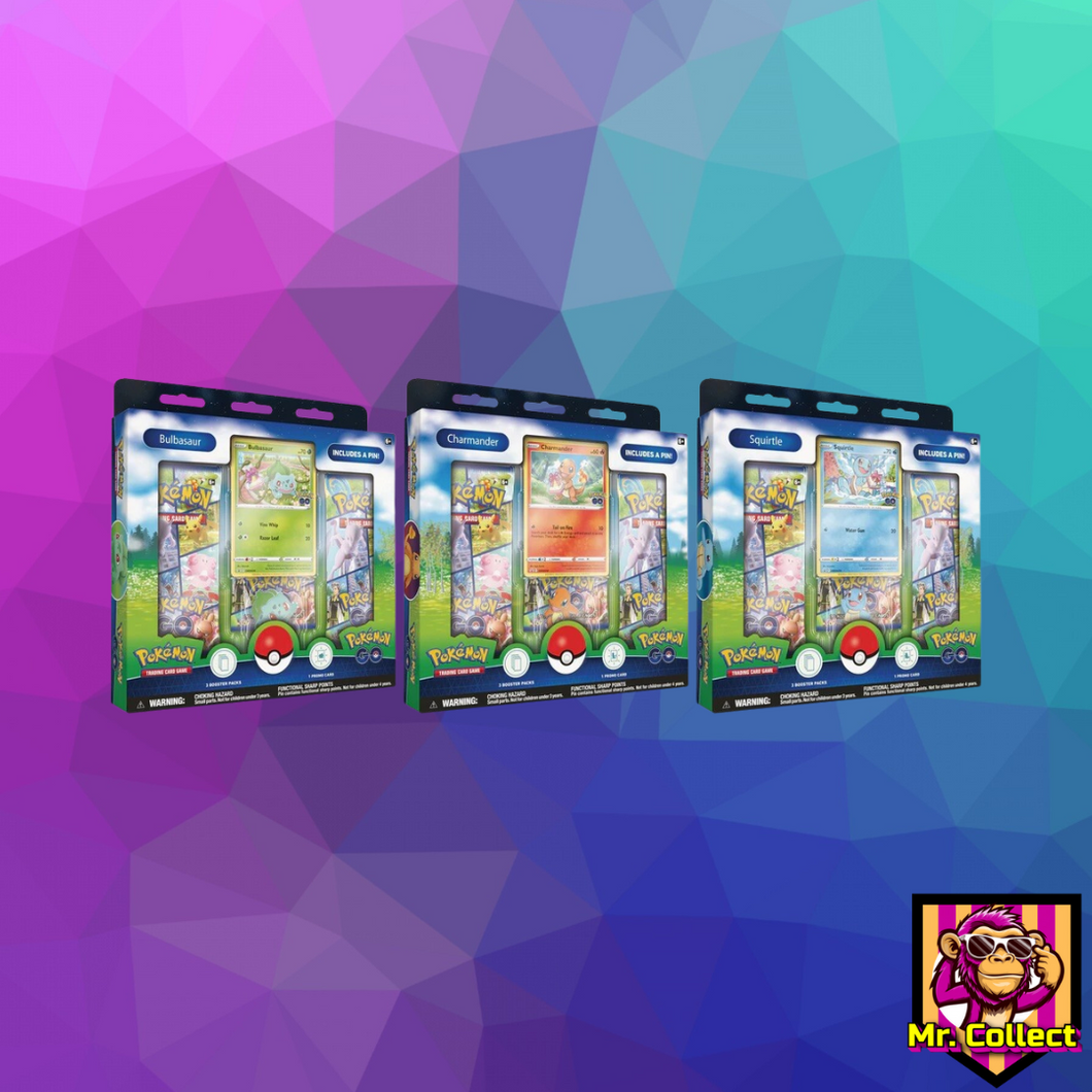 Pokemon Pokémon GO – Pin Box (Bulbasaur, Charmander oder Squirtle) Englisch