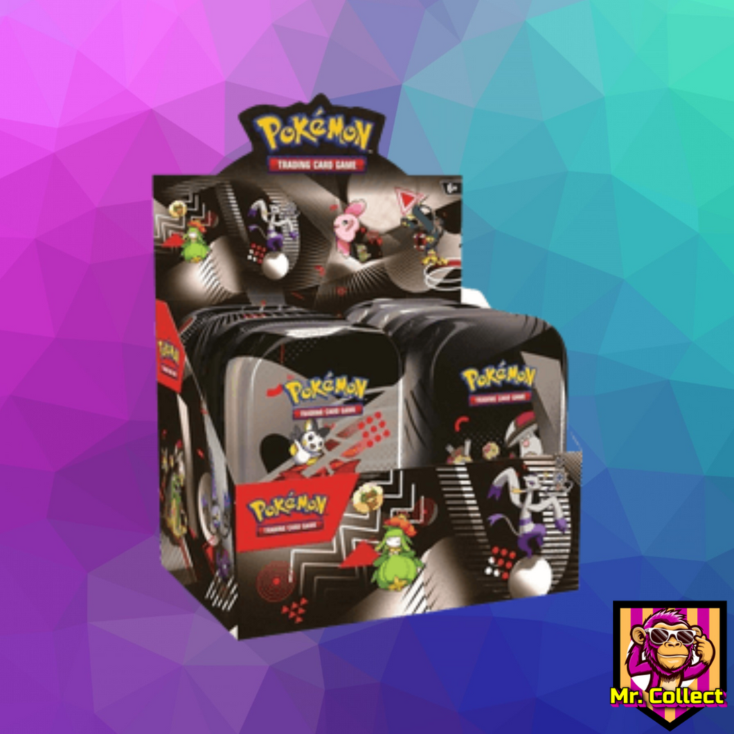Pokemon Karmesin & Purpur – Schwarze Blitze & Weiße Flammen Mini-Tin Display (8 Stück) Deutsch