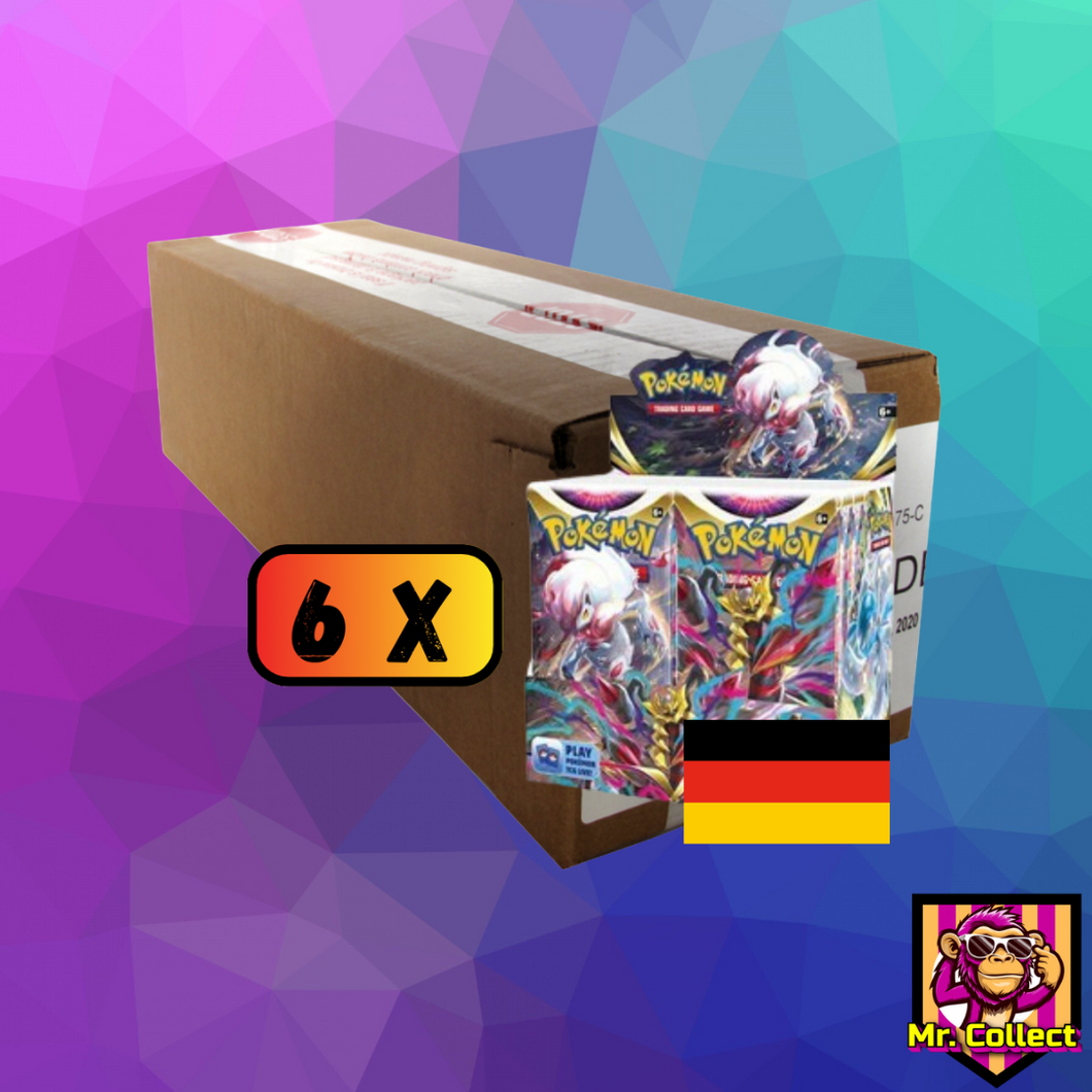 Pokemon  „Verlorner Ursprung“ Booster Box Case (6x Booster Boxen) Deutsch