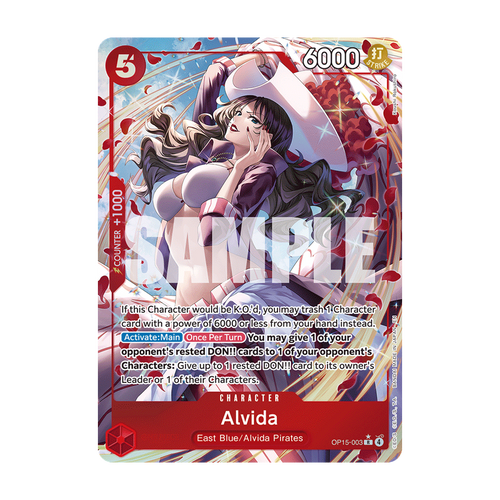 Alvida OP15-003_p1 – Alternate Art – Englisch – offizielles Beispielbild, Zustand laut Beschreibung