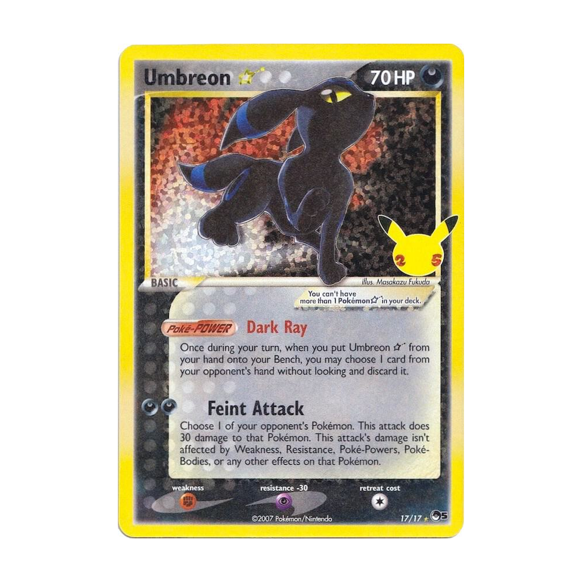 Umbreon Gold Star 17/17 Englisch – Referenzbild