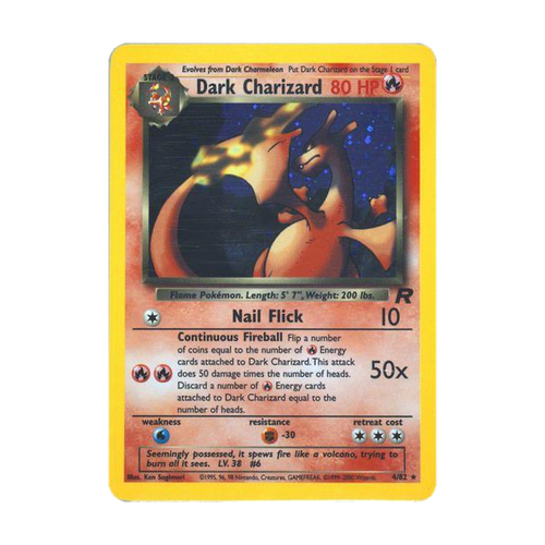 Dark Charizard 4/82 – Team Rocket – Englisch – Unlimited Holo – Referenzbild