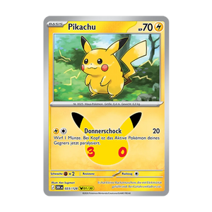 Pikachu 023/128 – 30 Jahre – Deutsch – Near Mint – Differenzbesteuerung nach §25a UStG