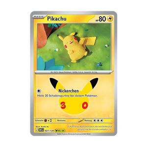 Pikachu 027/128 – 30 Jahre – Deutsch – Near Mint – Differenzbesteuerung nach §25a UStG