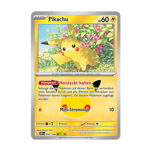 Pikachu 033/128 – 30 Jahre – Deutsch – Near Mint – Differenzbesteuerung nach §25a UStG