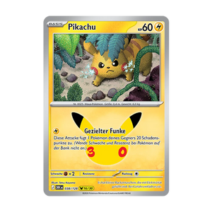 Pikachu 038/128 – 30 Jahre – Deutsch – Near Mint – Differenzbesteuerung nach §25a UStG