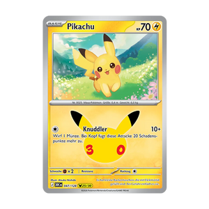 Pikachu 047/128 – 30 Jahre – Deutsch – Near Mint – Differenzbesteuerung nach §25a UStG