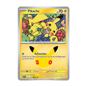 Pikachu 048/128 – 30 Jahre – Deutsch – Near Mint – Differenzbesteuerung nach §25a UStG