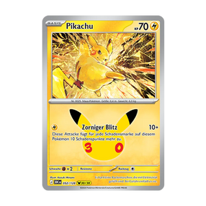 Pikachu 052/128 – 30 Jahre – Deutsch – Near Mint – Differenzbesteuerung nach §25a UStG