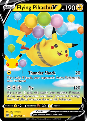 Flying Pikachu V 006/25 – Celebrations – Englisch – Differenzbesteuerung nach § 25a UStG