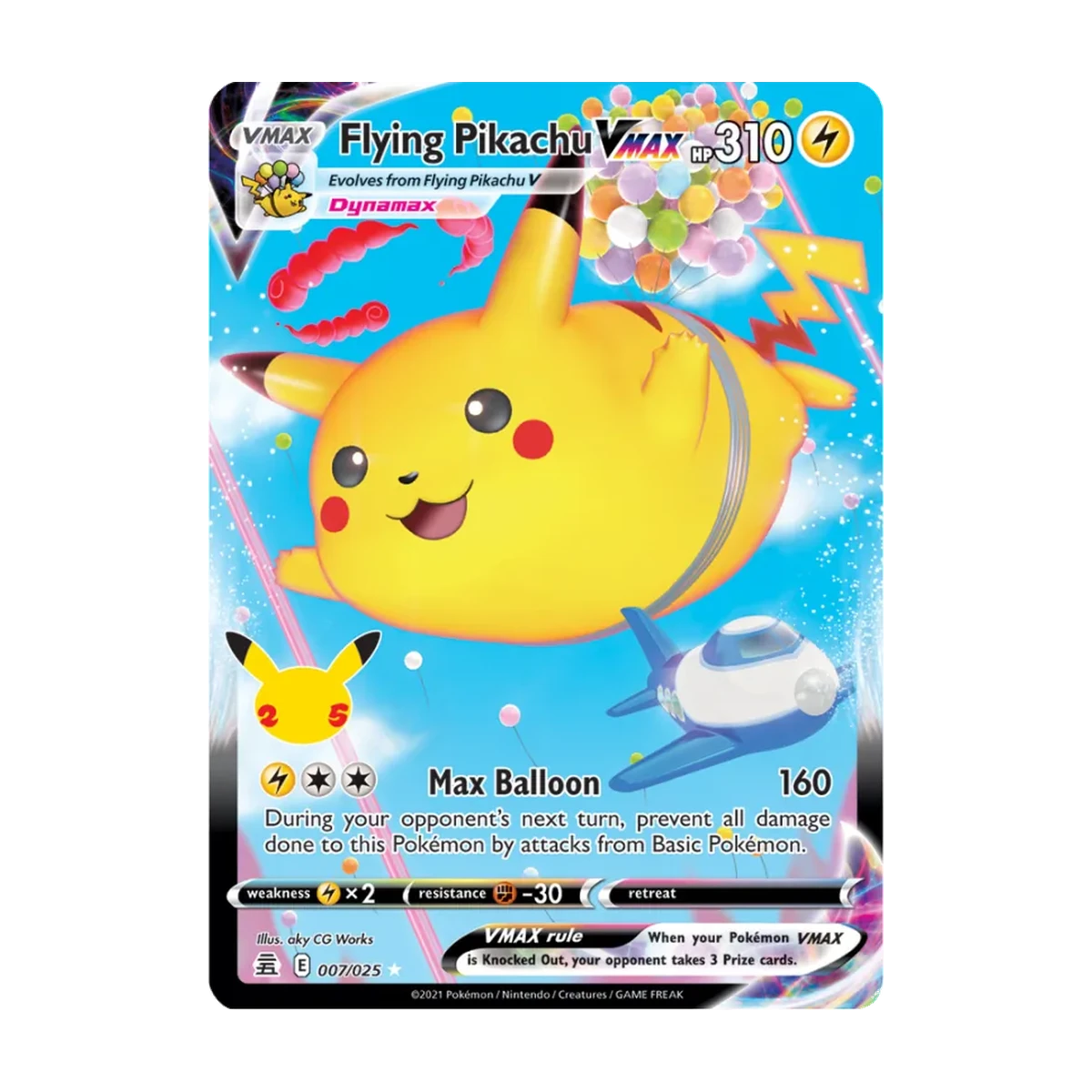Flying Pikachu VMAX CEL 007 – Englisch – Beispielbild