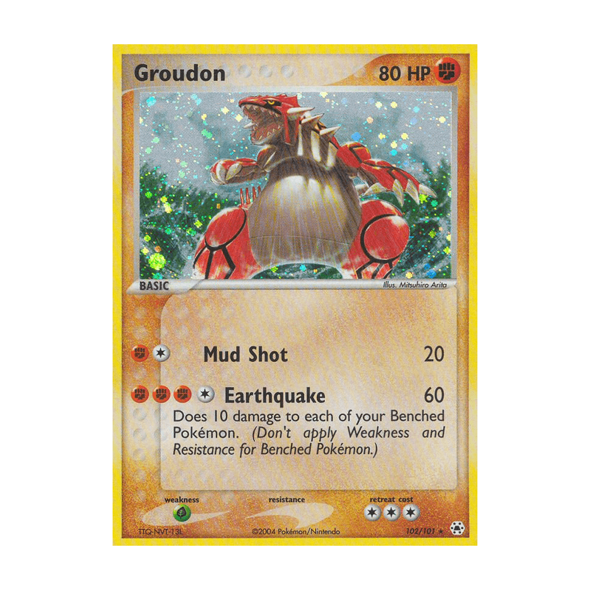 Referenzbild Groudon 102/101 – Hidden Legends – Englisch