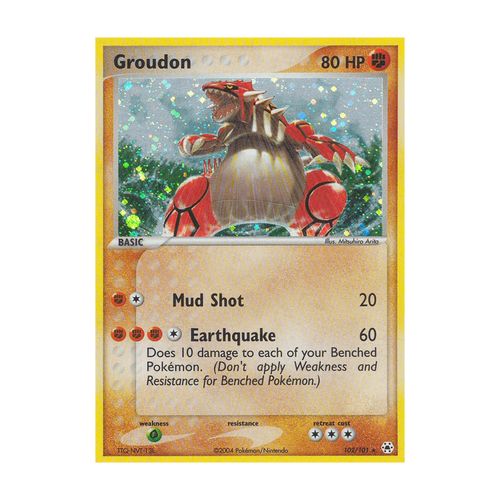 Referenzbild Groudon 102/101 – Hidden Legends – Englisch
