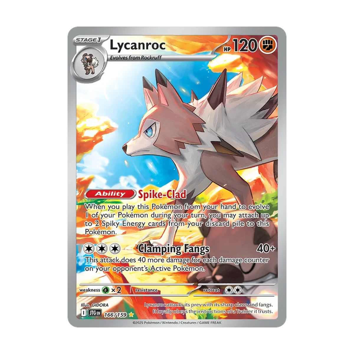 Lycanroc JTG 166 – Englisch – Beispielbild
