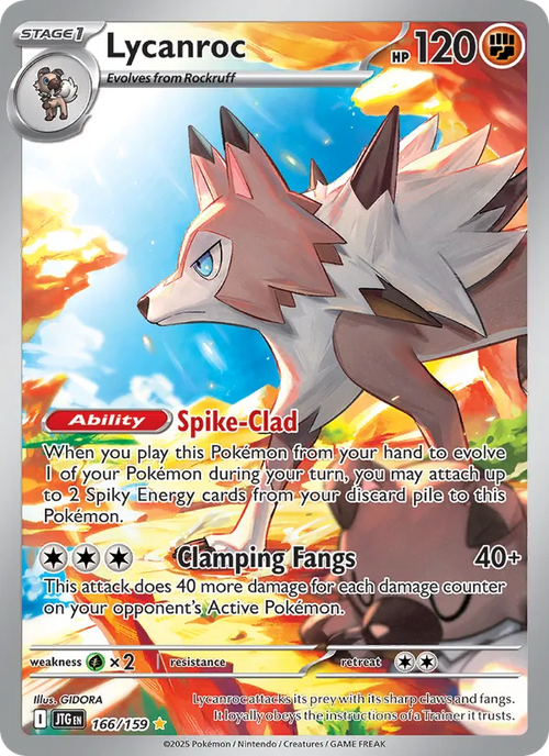 Lycanroc JTG 166 – Englisch – Beispielbild