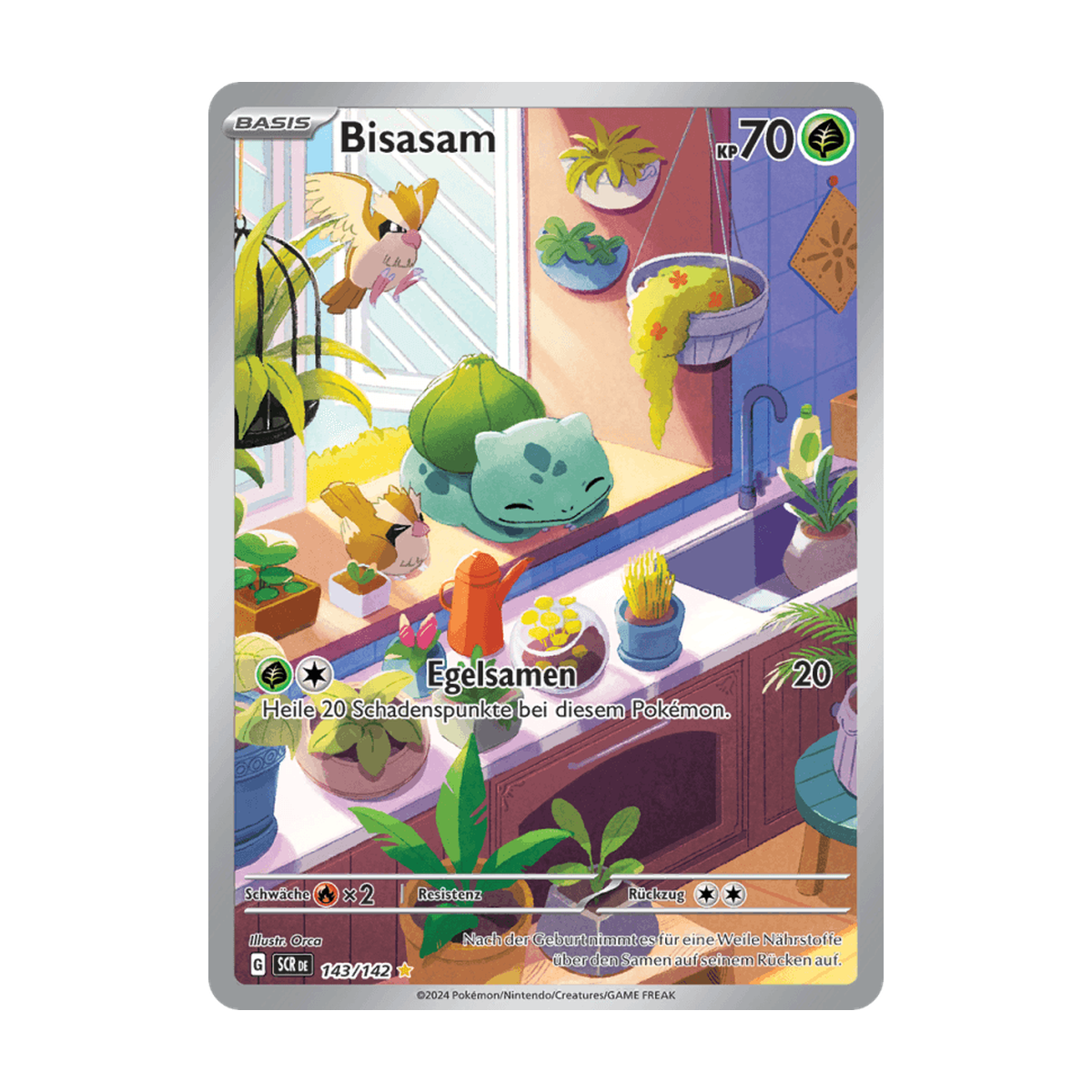 Referenzbild Bisasam 143/142 – Stellarkrone – Deutsch