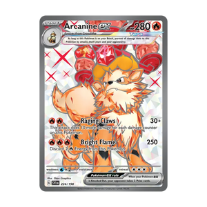 Arcanine ex 224/198 – Scarlet & Violet – Englisch – Differenzbesteuerung nach § 25a UStG
