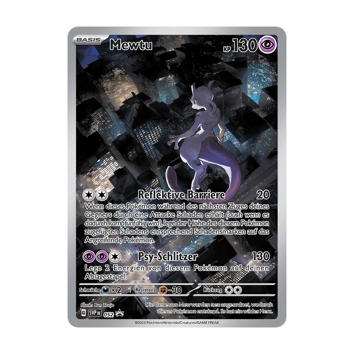 Referenzbild Mewtu 052/225 – SVP Black Star Promos – Deutsch