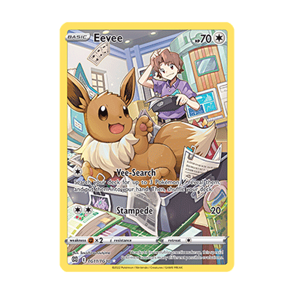 Eevee TG11/0030 – Brilliant Stars Trainer Gallery – Englisch – Referenzbild