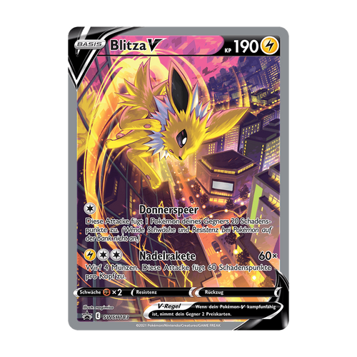 Referenzbild Blitza V SWSH183 – Schwert & Schild Black Star Promos – Deutsch