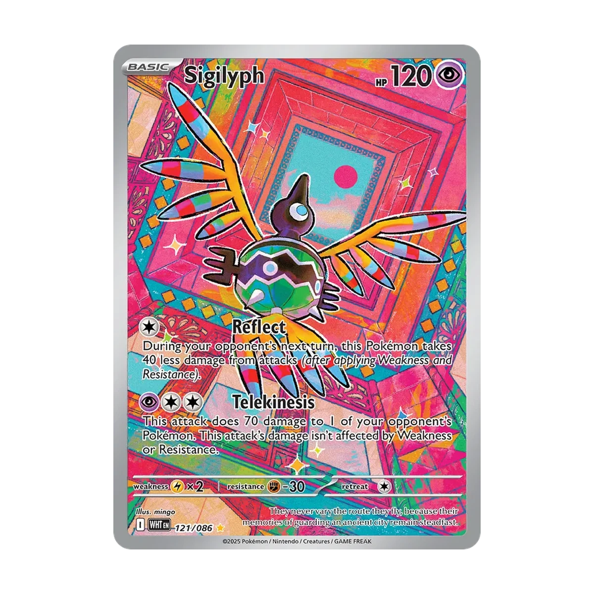 Sigilyph WHT 121 – Englisch – Beispielbild