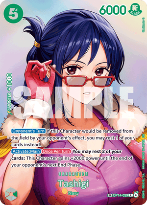 Tashigi - The Azure Sea's Seven - OP14-029 - Special Alt Art Differenzbesteuerung nach §25a UstG