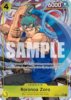 Roronoa Zoro - Adventure on Kami's Island - OP15 -113 - Alt Art Differenzbesteuerung nach §25a UstG